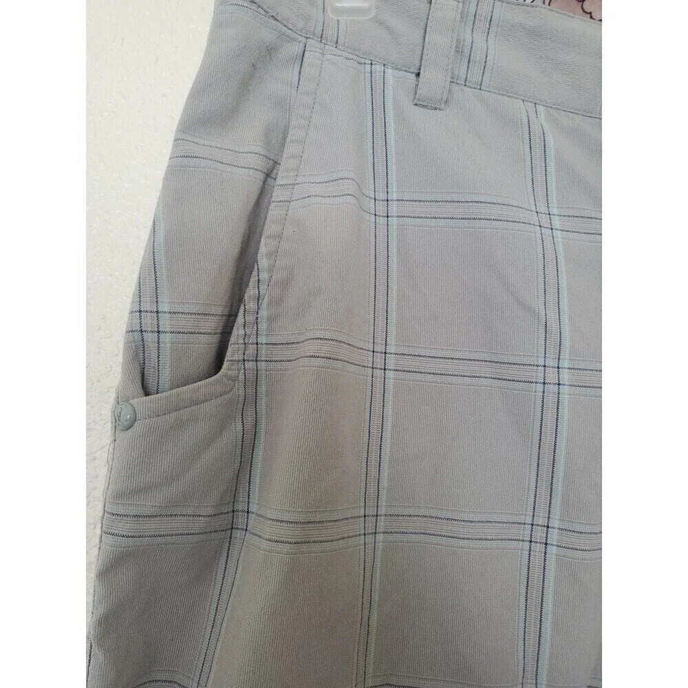 Lululemon Mens Golf Shorts Plaid Gray Asian Accent Size 30 Altered from 34 to 30